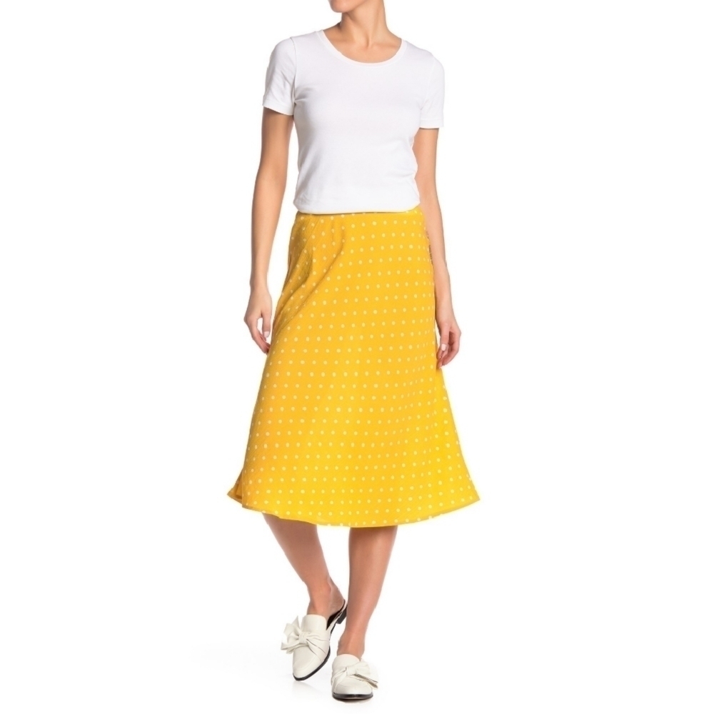Know One Cares Polkadot Midi Casual Skirt‎